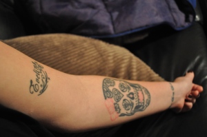 Linda's arm tattoos