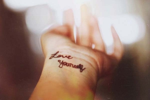 Love Yourself First. love yourself first tattoo.