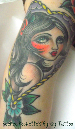 gypsy tattoo. Tattoo by Valerie Vargas