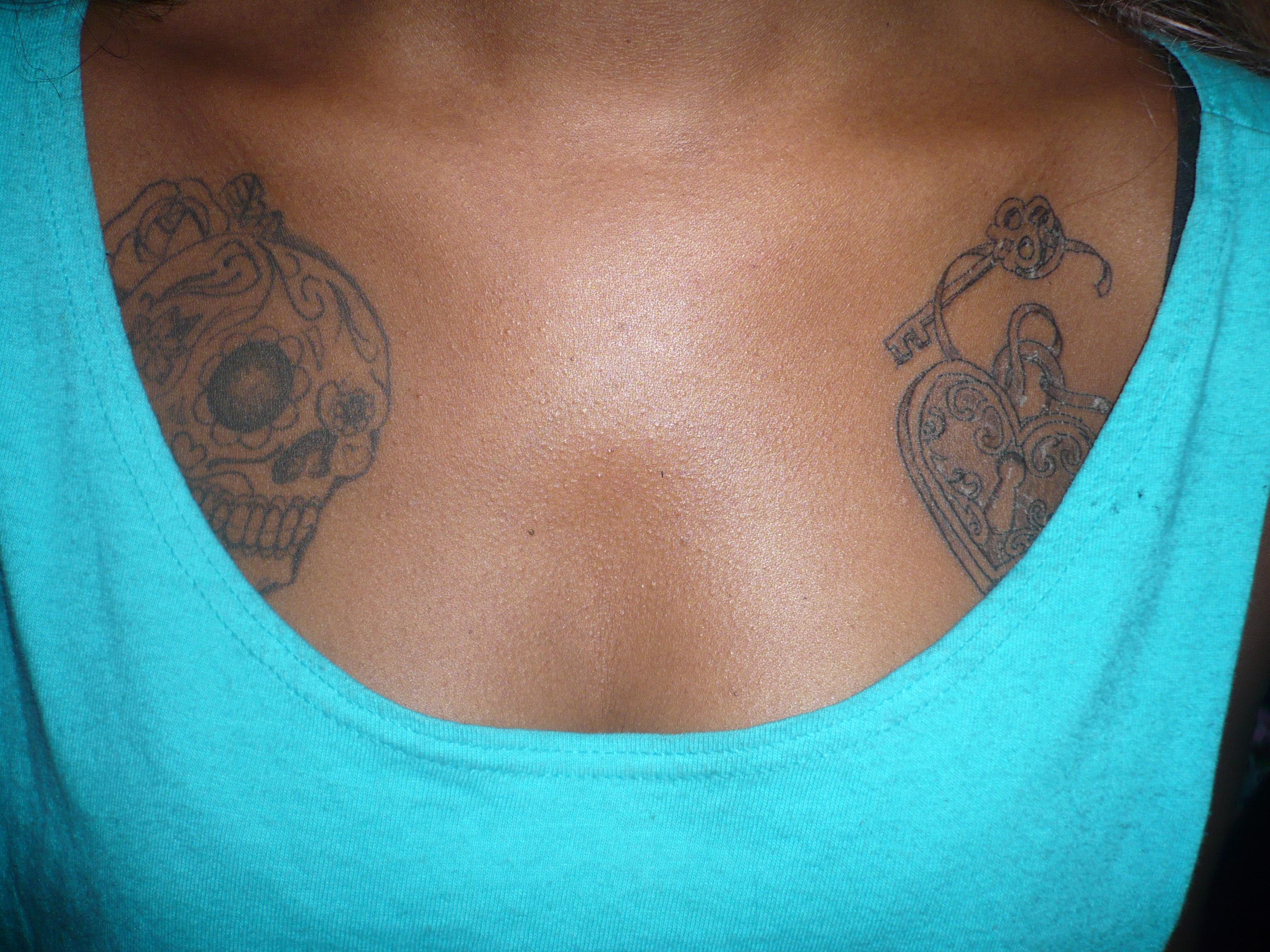 chest tattoos writing